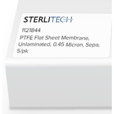 PTFE Flat Sheet Membrane, Unlaminated, 0.45 Micron, Sepa, 5/pk