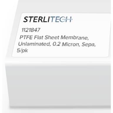PTFE Flat Sheet Membrane, Unlaminated, 0.2 Micron, Sepa, 5/pk