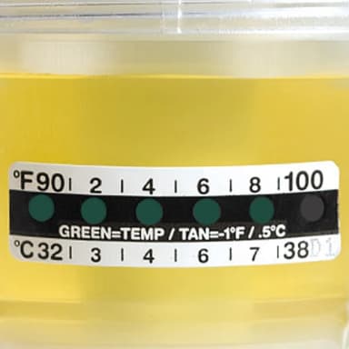 Thermometer Strips, Graduated in both Fahrenheit (90-100) and Celsius (32-38)