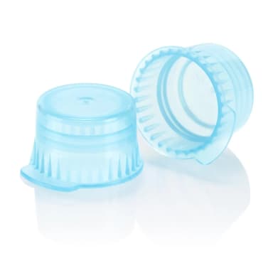 Cap, Snap, 12/13mm, PE, for Vacuum and Test Tubes, Blue - cs-10000