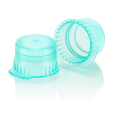 Cap, Snap, 12/13mm, PE, for Vacuum and Test Tubes, Green - cs-10000
