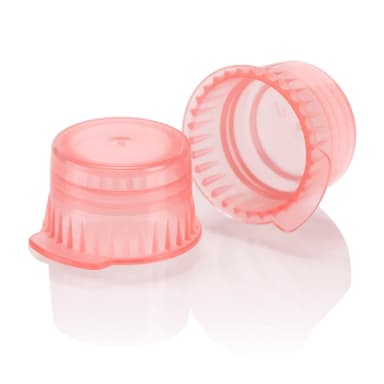 Cap, Snap, 12/13mm, PE, for Vacuum and Test Tubes, Red - cs-10000