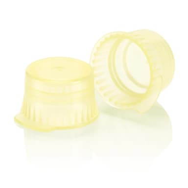 Cap, Snap, 12/13mm, PE, for Vacuum and Test Tubes, Yellow - cs-10000