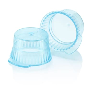 Cap, Snap, 13mm, PE, for 13mm Glass and Evacuated Tubes and 12mm Plastic Test Tubes, Blue - cs-10000