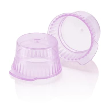 Cap, Snap, 13mm, PE, for 13mm Glass and Evacuated Tubes and 12mm Plastic Test Tubes, Lavender - cs-10000
