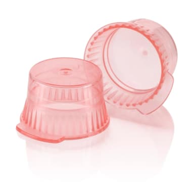 Cap, Snap, 13mm, PE, for 13mm Glass and Evacuated Tubes and 12mm Plastic Test Tubes, Red - cs-10000