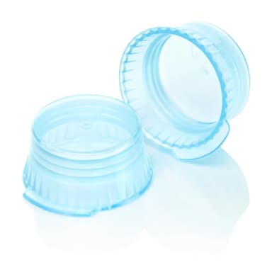 Cap, Snap, 16mm, PE, for 16mm Glass and Evacuated Tubes, Blue, cs-10000