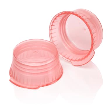 Cap, Snap, 16mm, PE, for 16mm Glass and Evacuated Tubes, Red, cs-10000