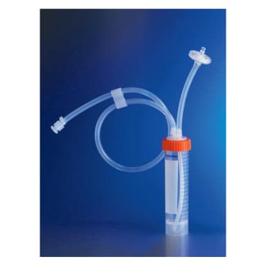 Corning Centrifuge Tube, 50mL Polypropylene Tube, self-standing centrifuge tube with Tubing accessories and 0.2µm Versapor filter,w ith PP Diptube, Sterile, 1 per bag, 2 per case