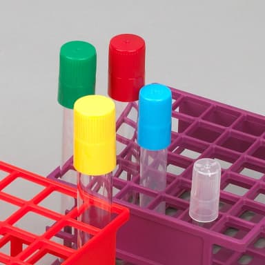 Diamond Culture Tube Cap for 20mm Glass Culture Tubes, PP, Blue, 100/Bag