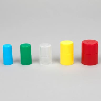 Diamond Culture Tube Cap for 25mm Glass Culture Tubes, PP, Yellow, 100/Bag