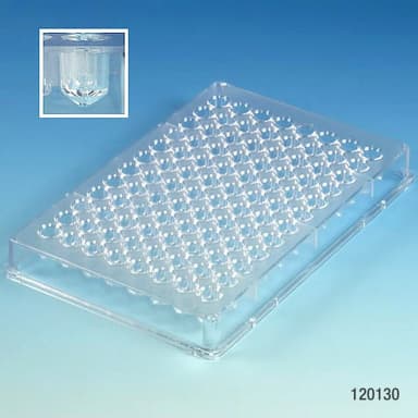 Microtest Plate, 96-Well, V-Bottom, PS