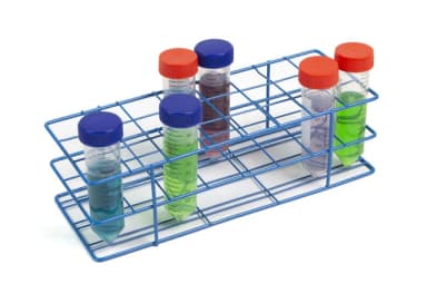 Coated Wire Tube Rack 22-25mm 4x10 Format, Blue