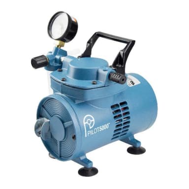 PILOT Chemical Resistant Diaphragm Vacuum Pump 115V / 60 Hz (50 Hz) (oil-free), includes inlet trap, vacuum gauge and pressure regulator, with 1/4" hose barb connector (TLD5000), 1220114, Sterlitech