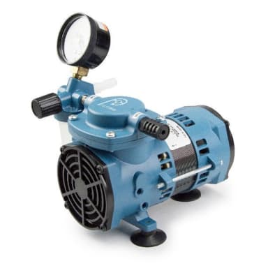 PILOT Economical Chemical Resistant Diaphragm Vacuum Pump 115V / 60 Hz (50 Hz) (oil-free), includes inlet trap, vacuum gauge and pressure regulator, with 1/4" hose barb connector (TLD3000), 1220115, Sterlitech