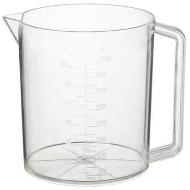 Beaker with Handle Graduated PMP 3000 mL