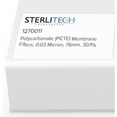 Polycarbonate (PCTE) Membrane Filters, 0.03 Micron, 76mm, 30/Pk