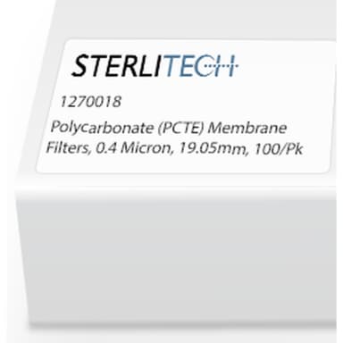 Polycarbonate (PCTE) Membrane Filters, 0.4 Micron, 19.05mm, 100/Pk