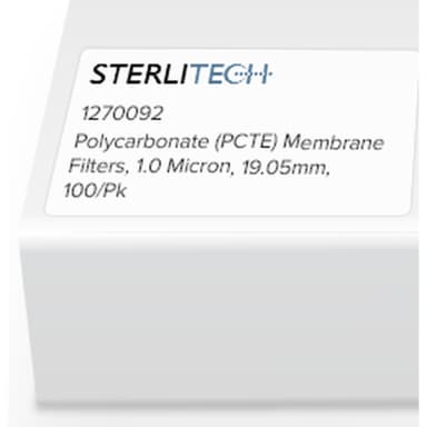 Polycarbonate (PCTE) Membrane Filters, 1.0 Micron, 19.05mm, 100/Pk