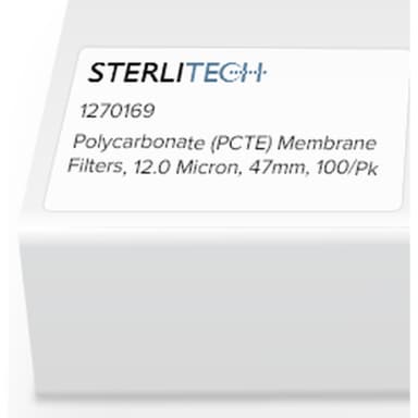 Polycarbonate (PCTE) Membrane Filters, 12.0 Micron, 47mm, 100/Pk