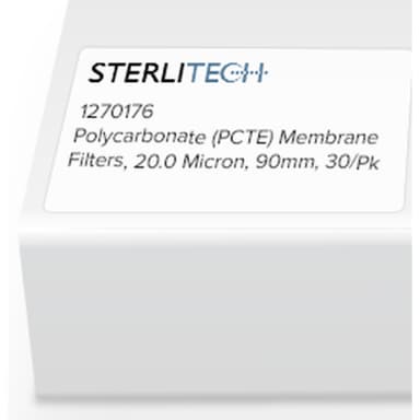Polycarbonate (PCTE) Membrane Filters, 20.0 Micron, 90mm, 30/Pk