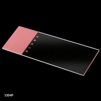 Microscope Slides, Glass, 25 x 75mm, 90 Ground Edges, Pink Frosted, 72/Box, 20 Boxes/Case (10 Gross)