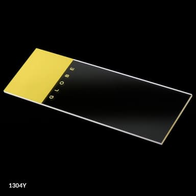 Microscope Slides, Glass, 25 x 75mm, 90 Ground Edges, Yellow Frosted, 72/Box, 20 Boxes/Case (10 Gross)