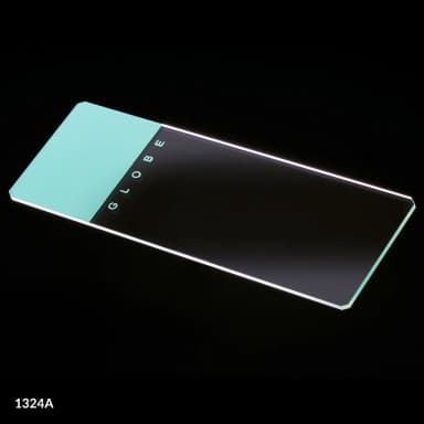 Microscope Slides, Glass, 25 x 75mm, 90 Ground Edges with Safety Corners, Aqua Frosted, 72/Box, 2 Boxes/Case (1 Gross)