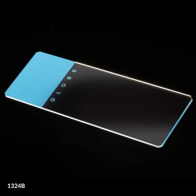 Microscope Slides, Glass, 25 x 75mm, 90 Ground Edges with Safety Corners, Blue Frosted, 72/Box, 20 Boxes/Case (10 Gross)