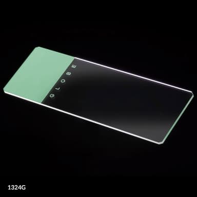 Microscope Slides, Glass, 25 x 75mm, 90 Ground Edges with Safety Corners, Green Frosted, 72/Box, 2 Boxes/Case (1 Gross)