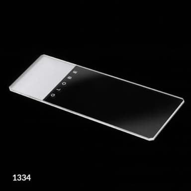 Microscope Slides, Glass, 25 x 75mm, 45? Beveled Edges, Clipped Corners, Frosted, 1 End, 1 Side, 72/Box, 2 Boxes/Case (1 Gross)