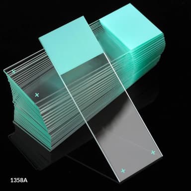 Microscope Slides, Diamond White Glass, 25 x 75mm, Charged, 90 Ground Edges, Aqua Frosted, 72/Box, 20 Boxes/Case (10 Gross)