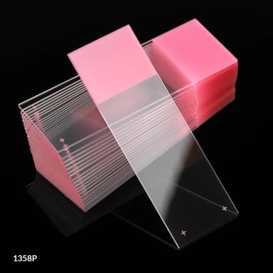 Microscope Slides, Diamond White Glass, 25 x 75mm, Charged, 90 Ground Edges, Pink Frosted, 72/Box