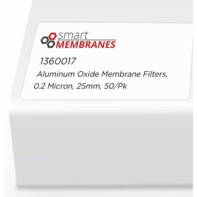 Aluminum Oxide Membrane Filters, 0.2 Micron, 25mm, 50/pk