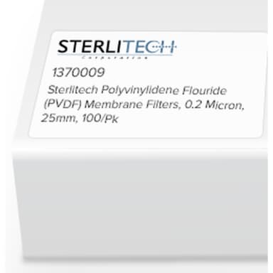 Polyvinylidene Flouride (PVDF) Membrane Filters, 0.2 Micron, 25mm, 100/Pk