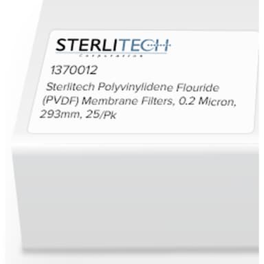 Polyvinylidene Flouride (PVDF) Membrane Filters, 0.2 Micron, 293mm, 25/Pk