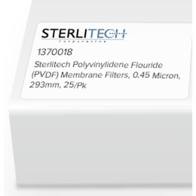 Polyvinylidene Flouride (PVDF) Membrane Filters, 0.45 Micron, 293mm, 25/Pk