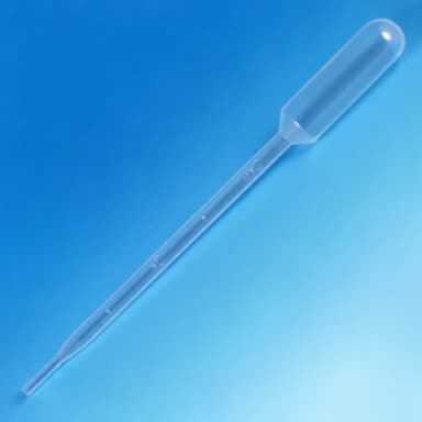 Transfer Pipet, 5.0mL, Large Bulb, Graduated to 1mL, 145RILE, Individually Wrapped, Cellophane Pack