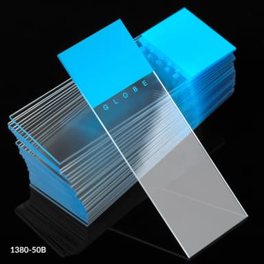 Microscope Slides, Diamond White Glass, 25 x 75mm, 90 Ground Edges, BLUE Frosted, 72/Box, 20 Boxes/Case (10 Gross)