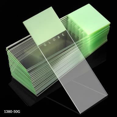 Microscope Slides, Diamond White Glass, 25 x 75mm, 90 Ground Edges, GREEN Frosted, 72/Box, 20 Boxes/Case (10 Gross)