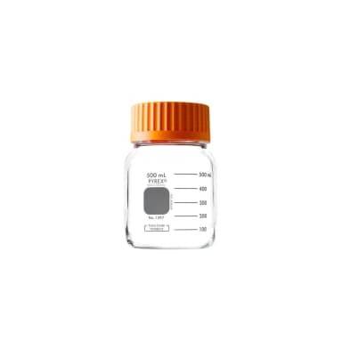 PYREX 500mL Round Wide Mouth Media Storage Bottles, with GLS80 Screw Cap