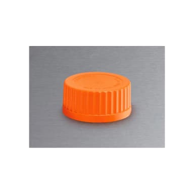 Corning GLS80 Orange Polypropylene Screw Cap with Plug Seal