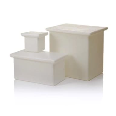 Rectangular Tank with Cover HDPE 2 gal / 8 x 8 x 8
