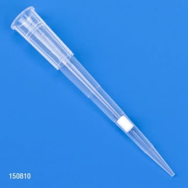 Filter Pipette Tip, 0.1 - 20uL, Certified, Universal, Low Retention, Graduated, 54mm, Natural, STERILE, 96/Rack, 10 Racks/Box - CS/4800