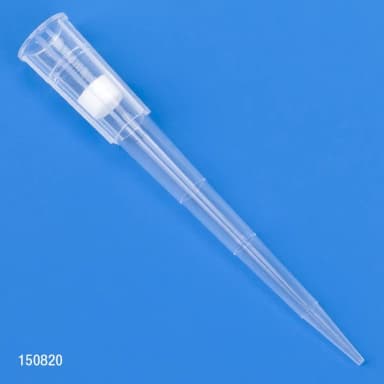 Filter Pipette Tip, 1 - 200uL, Certified, Universal, Low Retention, Graduated, 54mm, Natural, STERILE, 96/Rack, 10 Racks/Box - CS/4800
