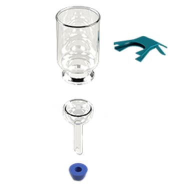 47mm Glass Microanalysis Holder, Glass Frit Support, 300 ml, 1L Flask