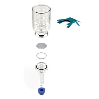 47mm Glass Microanalysis Holder, Stainless Steel Support, 300 ml, KGS 47 (USI)
