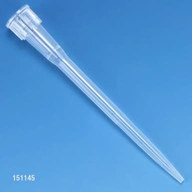 Pipette Tip, 0.1 - 20uL, Certified, Universal, Natural, 45mm, Extended Length, 96/Refill Rack, 10 Refill Racks/Box - CS/4800