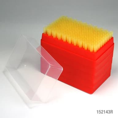 Pipette Tip, 1 - 200uL, Universal, Yellow, 200/Rack, 5 Racks/Stack - CS/10