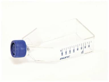 EasY Flask Nunclon 25ml working vol Angled Neck Filter Cap PS Sterile 75 cm2